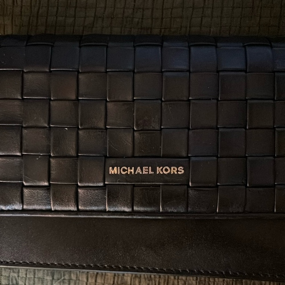 Black leather crossbody bag